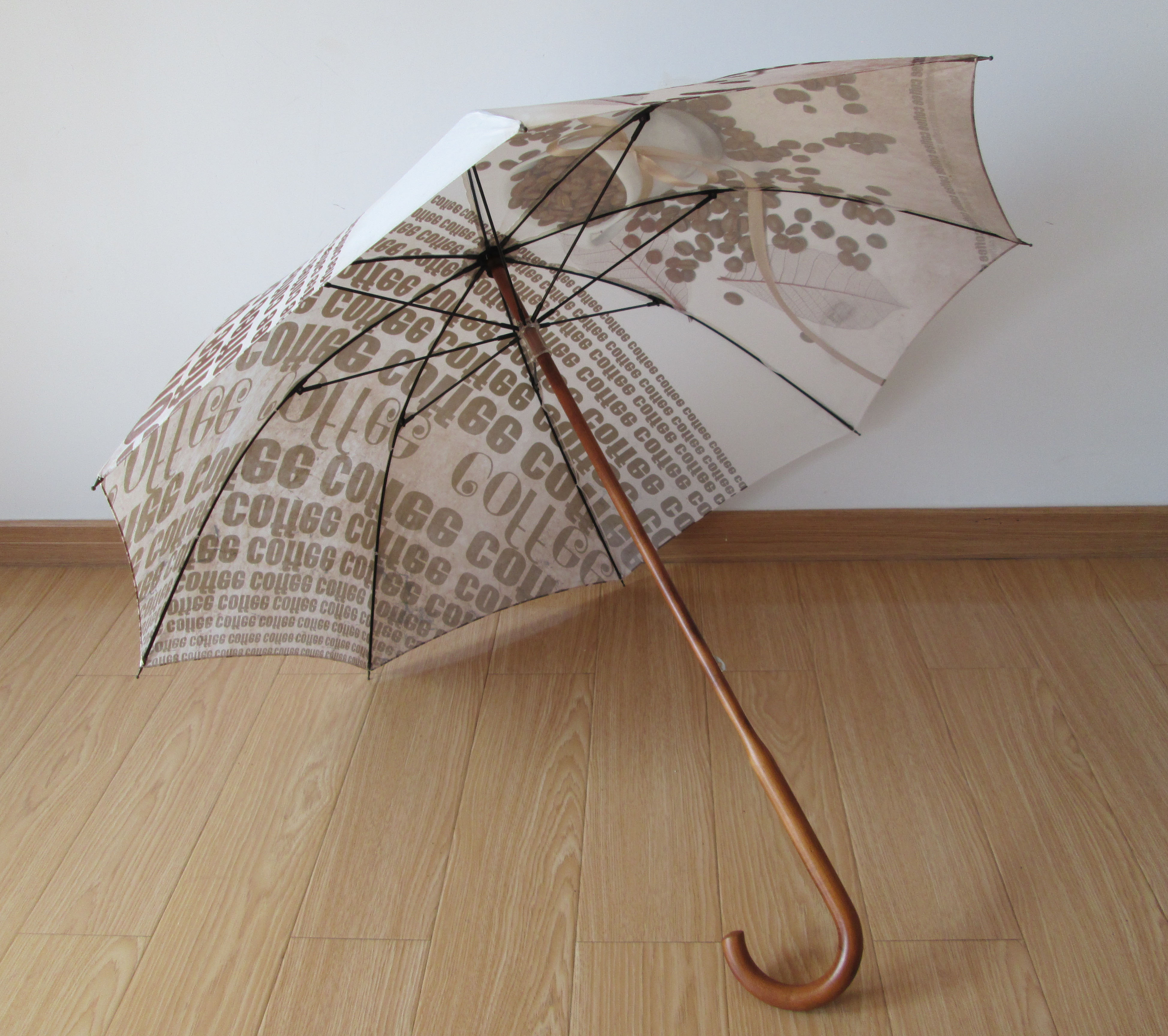 Solid wood shaft umbrella-MWU001